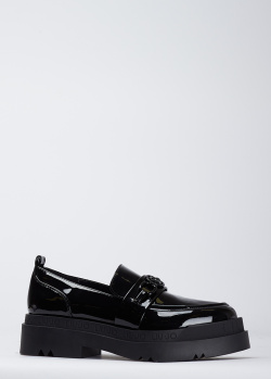 Лакированные туфли-лоферы Liu Jo Love на высокой подошве, фото